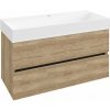 SAPHO - ODETTA umývadlová skrinka 95x50x43,5cm, dub Alabama DT100-2222