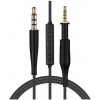 Audio kábel pre slúchadlá AKG K450, K451, K452, K480, K490, K495, Q460 - Čierny s ovládacím panelom