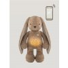 MyHummy Bunny brown 7v1 s APP - šumiaci medvedík králik hnědý - plyšový zaspávačik maznáčik vydávajúci biely šum