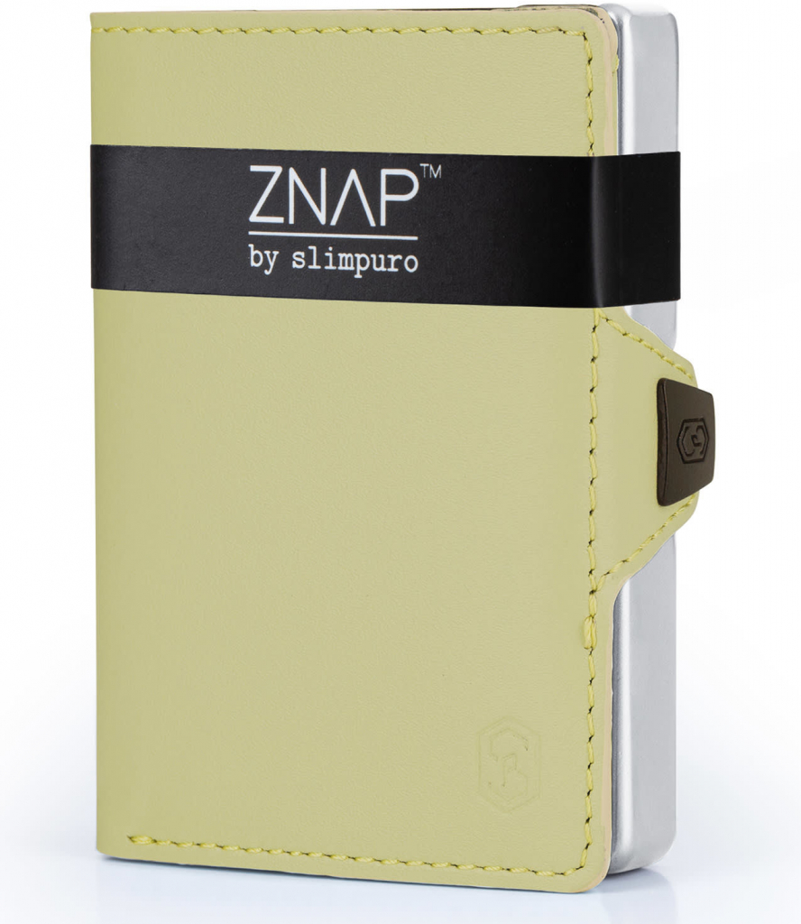 Slimpuro ZNAP Slim Wallet 12 kariet priehradka na mince ochrana RFID ZNAPmossNickle12