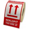 Labelea Samolepiace etikety 80x120 mm NEKLOPIŤ / THIS SIDE UP, na zásielky, 500 etikiet na rolke EKZ080120NEKSK
