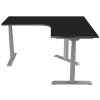 Delso Rohový výškovo nastaviteľný stôl Shaper 130 x 160 cm ľavý, čierna / sivá