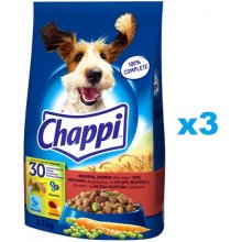Chappi Adult s hovädzím mäsom 3 x 2,7 kg