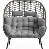 di volio záhradné kreslo Arce pre dve osoby – šedé