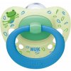 Dojčenský cumlík NUK Classic Signature 18-36m Žaba, zeleno - modrý