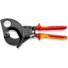 Káblové nožnice Knipex 95 36 280 - račňové VDE do 1000 V (priem. 52 mm)