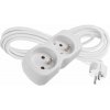 Emos prodlužovací kabel 3 m / 2 zásuvka / bílý / PVC / 1 mm2 1902020300