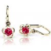 Cutie Jewellery Zlaté detské náušnice C1945-10-X-1 červená