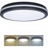 Stropnica LED 400mm 36/40/44W 3-6500K 3CCT 3740lm IP65 čierne SOLIGHT WO821