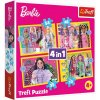 Trefl Puzzle 4v1 Šťastný svet Barbie