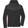 James&Nicholson Pánska softshell bunda JN1180 Black S