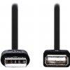 NEDIS prodlužovací kabel USB 2.0/ zástrčka USB-A - zásuvka USB-A/ poniklované konektory/ černý/ bulk/ 2m CCGL60010BK20