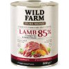 WILD FARM PURE MONO Jahňacie mäso, brusnice a sladké zemiaky 800 g jednozložkové krmivo pre psov