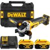 DEWALT 18V XR 125 mm aku uhlová brúska s posuvným spínačom, 2x 5,0 Ah DCG405P2-QW
