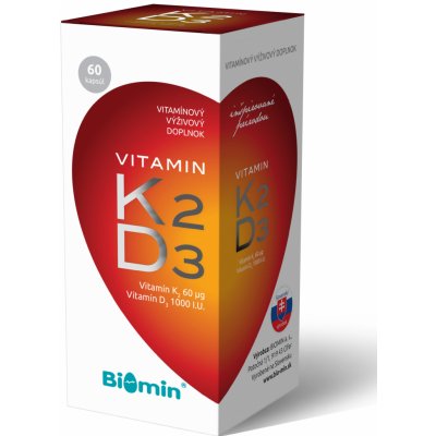 Biomin Vitamin K2 + Vitamin D3 1000.I.U. Premium 60 kapsúl