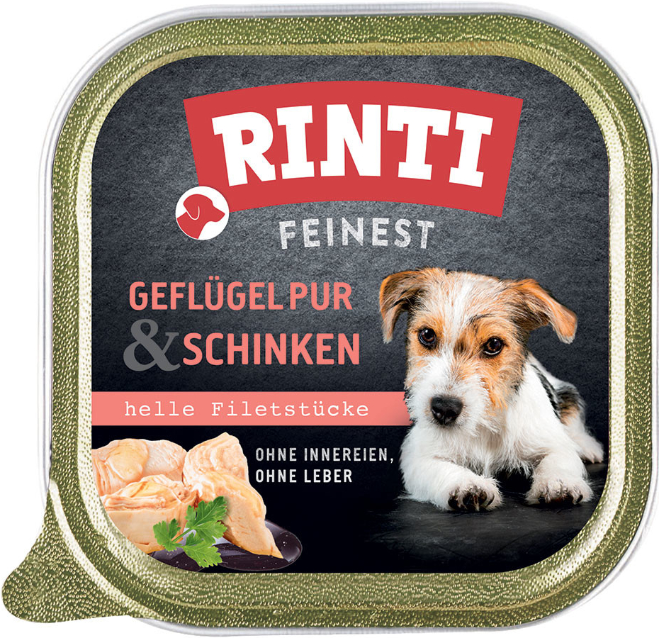 Rinti Feinest Adult Dog hydina a šunka 11 x 150 g