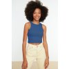 Dámsky crop top Trendyol svetlomodrá XS Trendyol 8683046020700
