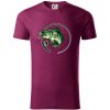 Ryba s prútom - Tričko z organickej bavlny - 2XL ( Fuchsiová )