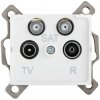 TV-2xSAT svorkovnica štvorcová biela LOGI Kanlux