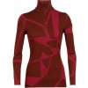 Icebreaker Women's Merino 250 Vertex Long Sleeve Half Zip Thermal Top Fractured Landscapes Espresso/cherry 0A59KK677 erino XS