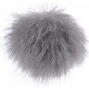 Kožušinový brmbolec s pútkom Ø8 cm - 1 ks 8 šedá svetlá