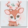 Vymalujsisam.sk Maľovanie podľa čísiel - Jelen s čerešňovými kvetmi Veľkosť: 50x50cm, Rám: Na plastovej doske