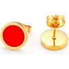MSPERK Dámske červené náušnice 10 mm