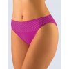 Gina dámské kalhotky klasické s úzkým bokem úzký bok bezešvé Bamboo Dots 00033P purpurová bílá