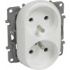 Niloé 764562 2-zásuvka 16A/250V ,bez cloniek , PL , biela (do rámčeka)