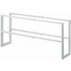 YAMAZAKI Stojan na topánky nastaviteľný Line 3190, na 9 párov, š.38-70 cm, kov, biely