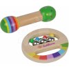 Drevené hudobné nástroje Music Set with Grasping Toy Eichhorn hrkálka so zvončekmi a hudobná palička od 12 mes