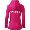 Karate postavy - Mikina dámska trendy zipper s kapucňou - M ( Purpurová )