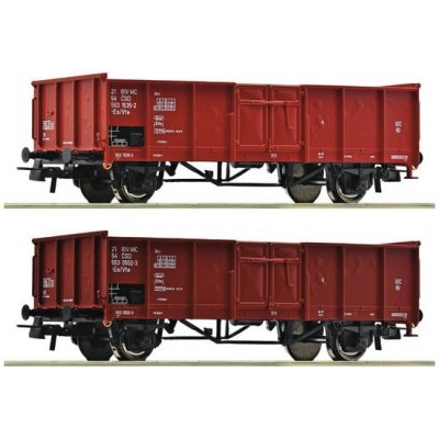Roco 2dílná sada otevřených nákladních vozů ČSD 6600002