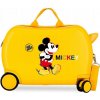 Detský cestovný kufor na kolesách / odrážadlo MICKEY MOUSE 3D Ochre, 2921