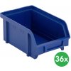 ArtPlast Plastové boxy BASIC, 103 x 166 x 73 mm, 36 ks, modré
