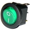 Kolískový vypínač 12V zelený