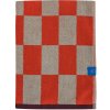 Oranžová/béžová froté osuška z bio bavlny 70x133 cm Retro – Mette Ditmer Denmark
