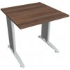 Hobis Pracovný stôl Flex, 80x75,5x80 cm, orech/kov