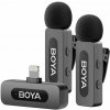 BOYA Microphone Wireless BY-V2 V2.0 2.4GHz with 2 transmitters and 1 receiver (Lightning) Black EU