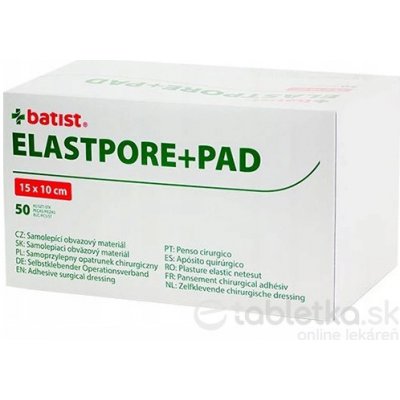 Batist Elastpore+pad sterilné krytie 10 cm x 15 cm 50 ks