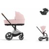 Cybex Platinum CYBEX Priam Travel Set + Aton B2 i-Size peach pink 2032 chrome with brown details