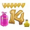 HeliumKing Hélium párty set na 14. narodeniny so zlatými balónmi