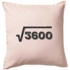 Narodeniny odmocniny 60 - Vankúš 50x50 - 50x50 - Vrátane výplne ( Svetloružová )