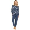Dámske pyžamo Cats tmavomodré L