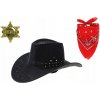 Súprava šerifa – kovbojský klobúk, bandana, odznak, kostým western