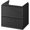 Cersanit Milagros skrinka 59.4x44.6x55.1 cm závesná kúpeľňová skrinka pod umývadlo čierna S1021-002