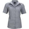 James & Nicholson Košile JN 643, popelínová, business, krátký rukáv, dámská COT020643m0801-steel S Šedá ocelová