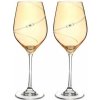 Diamante poháre na biele víno Silhouette City Amber s kamienkami Swarovski 360 ml 2 ks