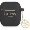 Guess 4G Charm Silikonové Pouzdro pro AirPods 1/2 Black GUA2LSC4EK