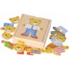 Bigjigs drevení vkladacie puzzle Medveď